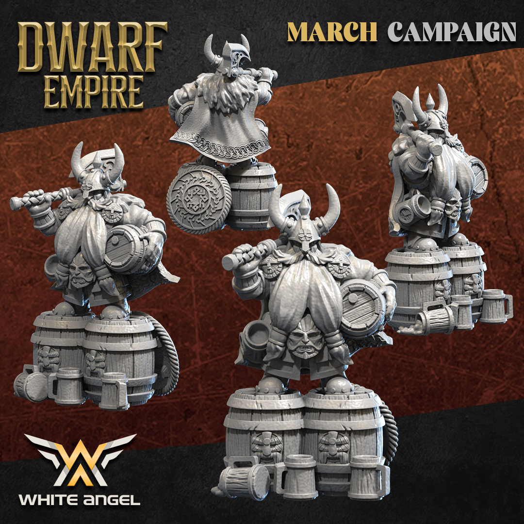 Dwarf Barrelman | Dwarf Empire | White Angel Miniatures