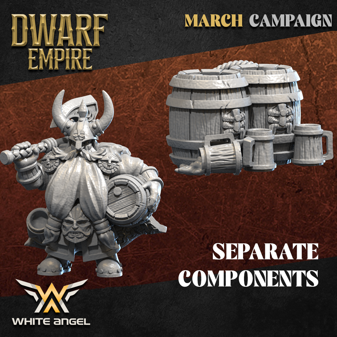Dwarf Barrelman | Dwarf Empire | White Angel Miniatures