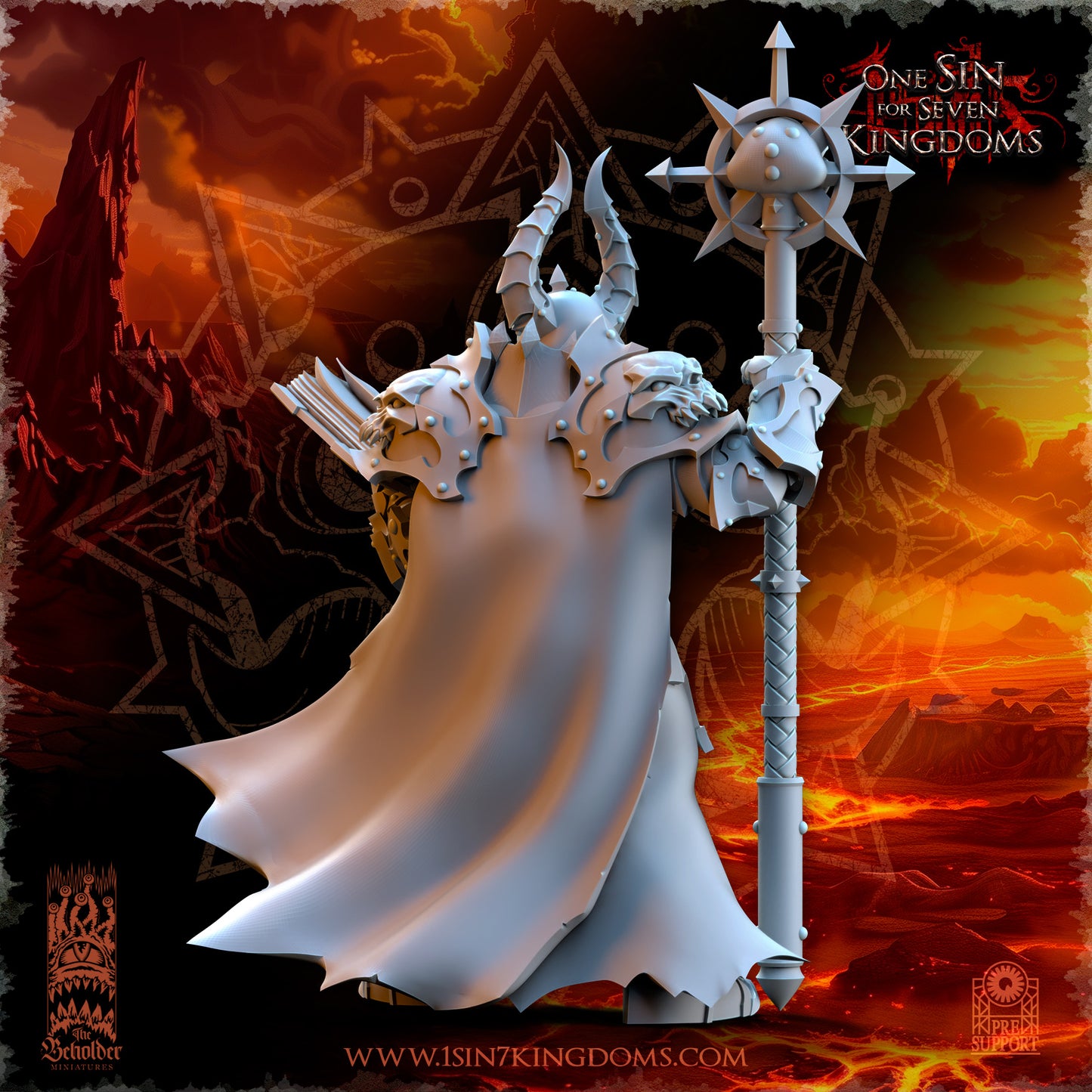 Demonaz, Ascended Sorcerer | Realms of Mayhem | The Beholder Miniatures