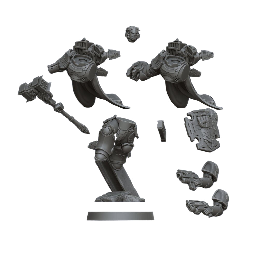 Sunforged Legion - Smash Captain - CyberBrush 3D - Tabletop Wargaming Miniature Sci-Fi/Proxy/OPR