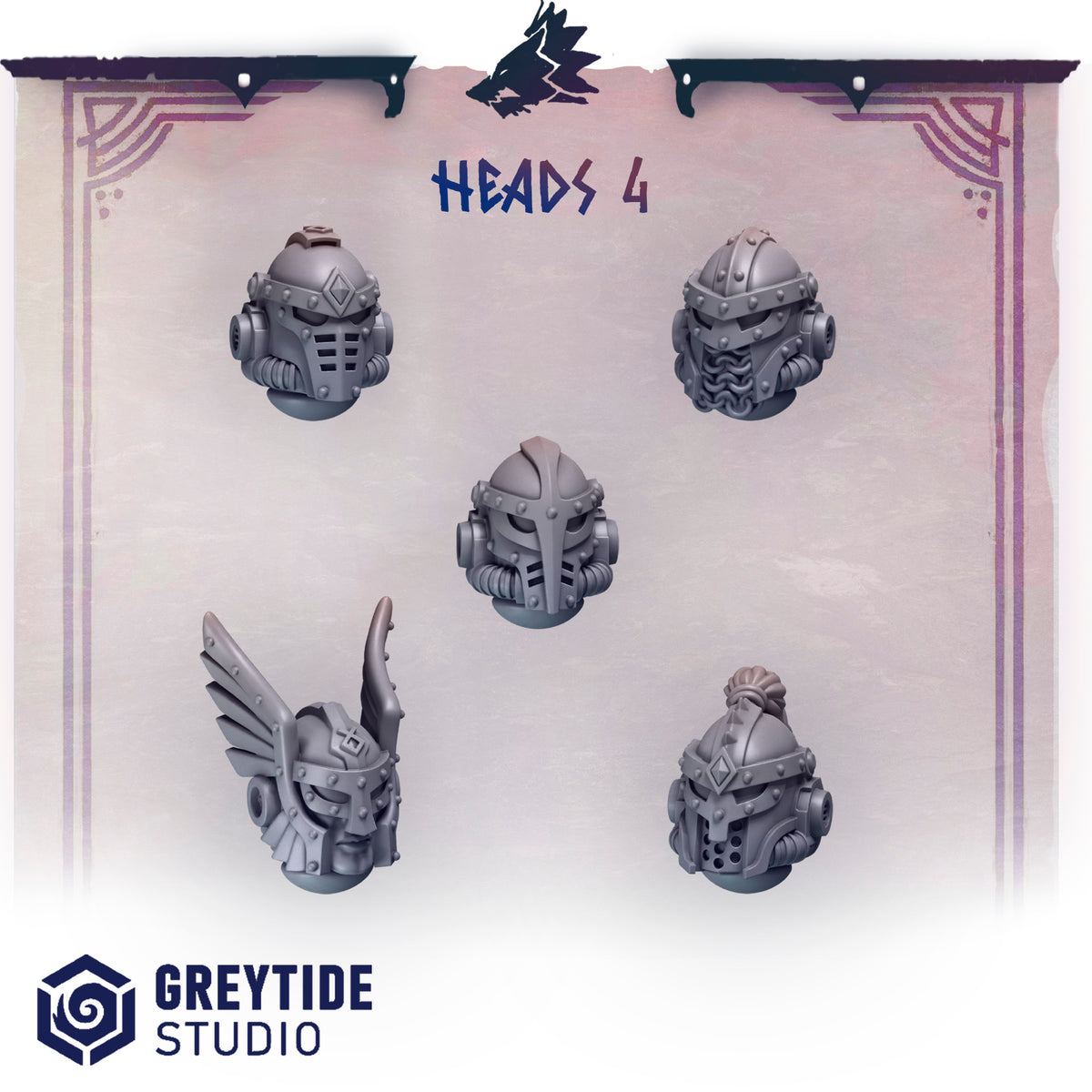 Primal Hounds Heads Set 4 conversion bits, view 2 of 2