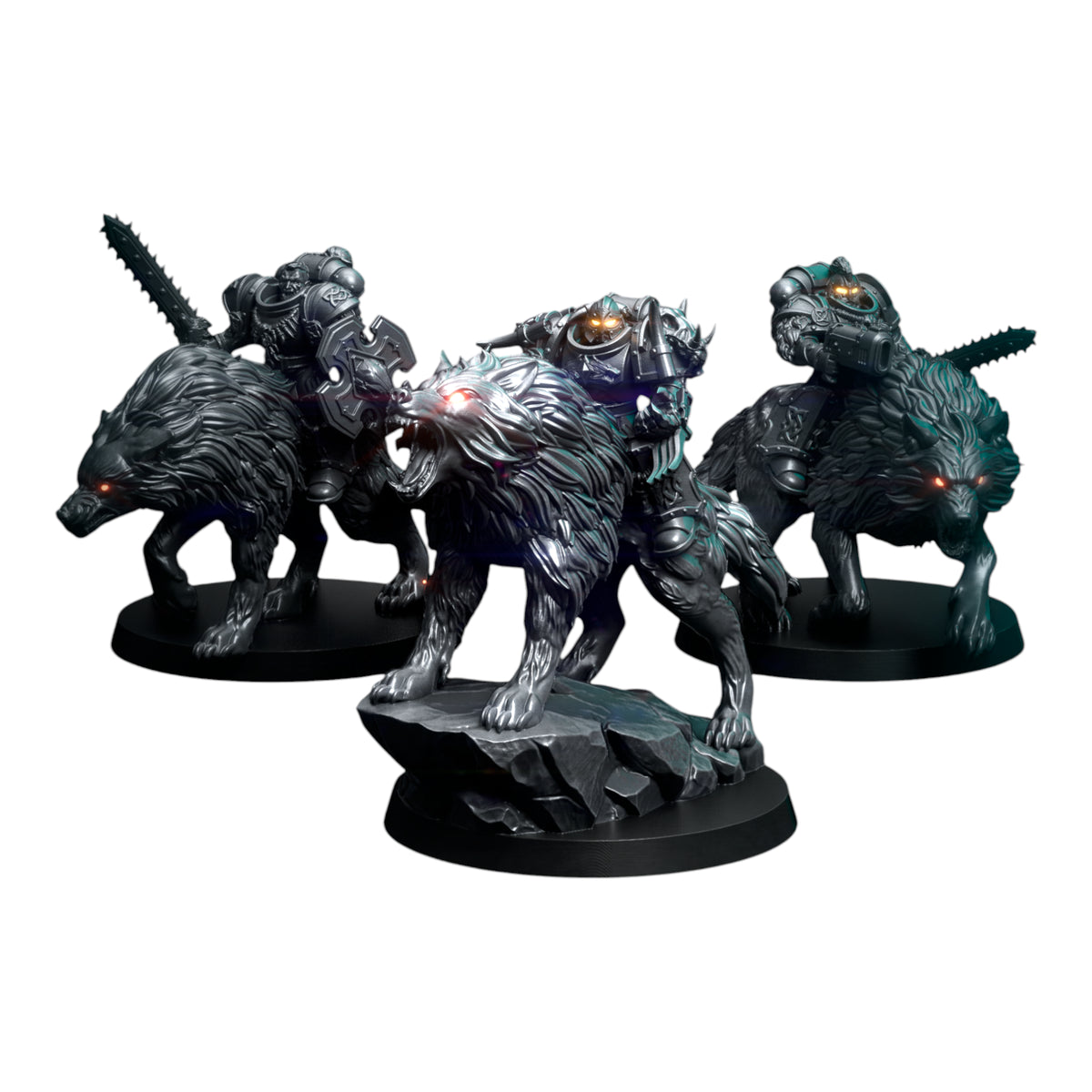 Wolf Range Riders Wolf Riders - Customizable Miniatures with Various Weapons - CT ...