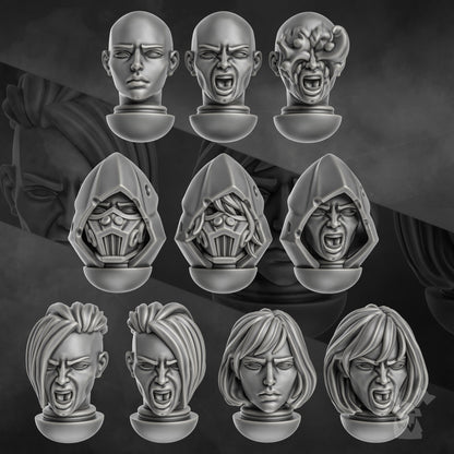 Unholy Space Coven Female Heads