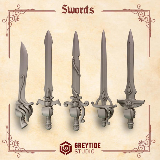 Swords | Crimson Lords | Upgrades | Greytide Studio | Tabletop Wargaming Miniature Grim-Dark Sci-Fi Proxy