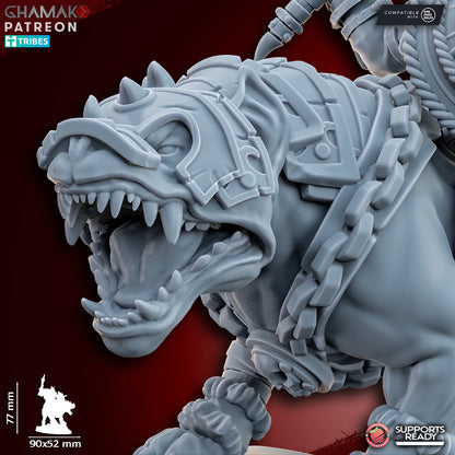 Black Orc Warlord on Warg |  Ghamak