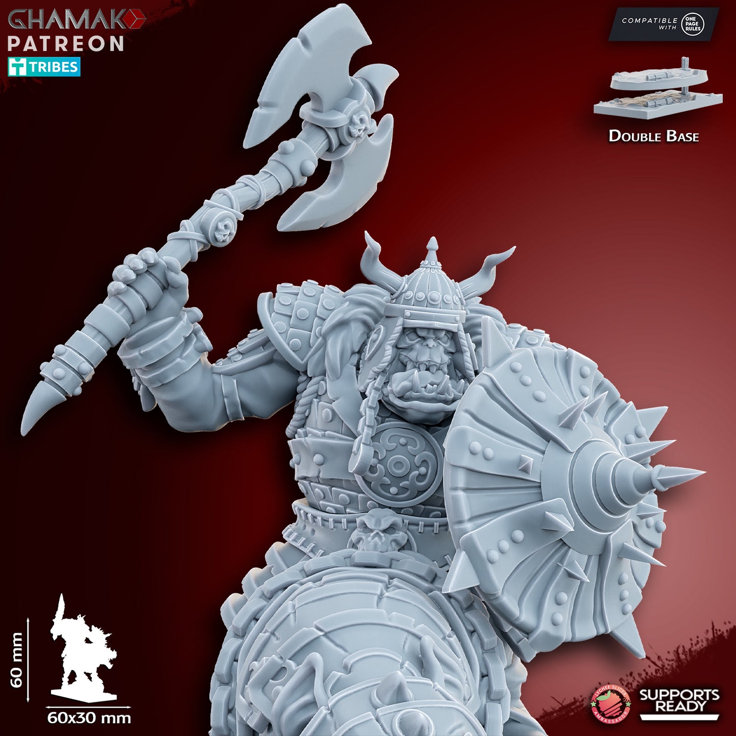 Grey Orc Warlord on Warg | Ghamak