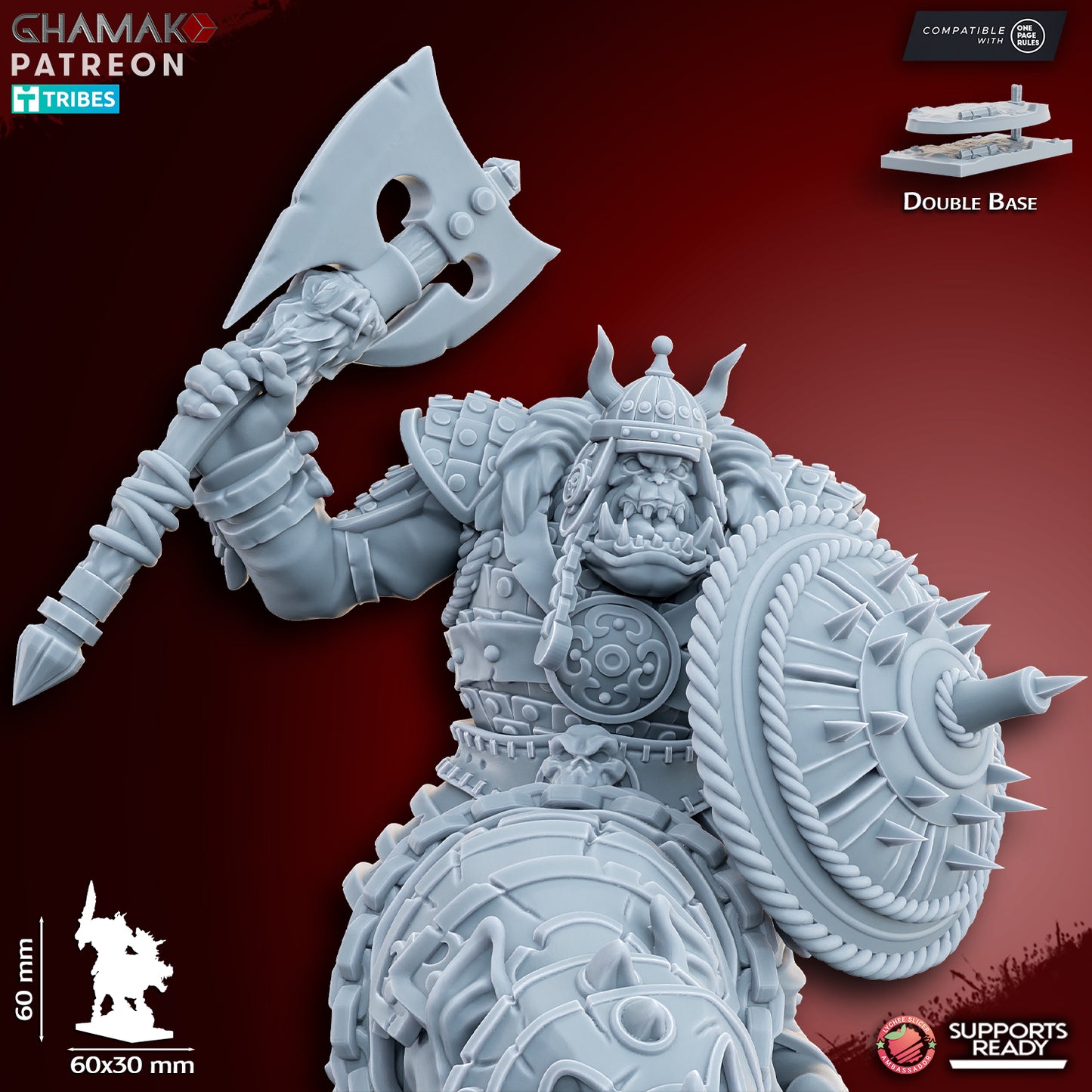 Grey Orc Warlord on Warg | Ghamak