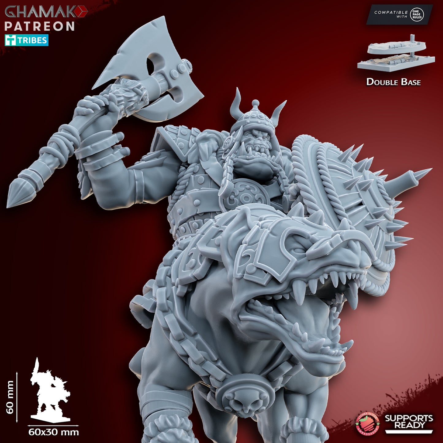 Grey Orc Warlord on Warg | Ghamak