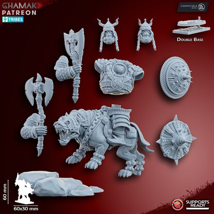 Grey Orc Warlord on Warg | Ghamak