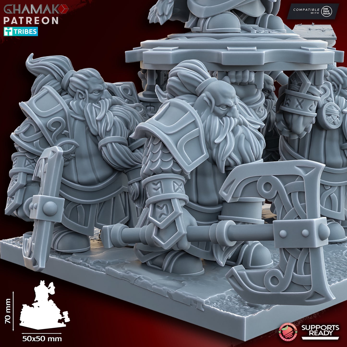 Dwarven King on Shield | Ghamak