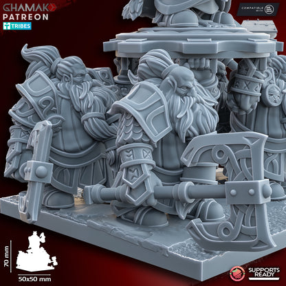 Dwarven King on Shield | Ghamak