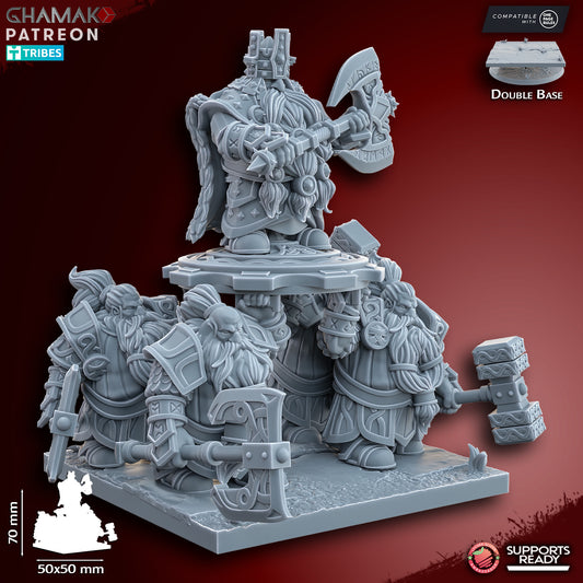 Dwarven King on Shield | Ghamak