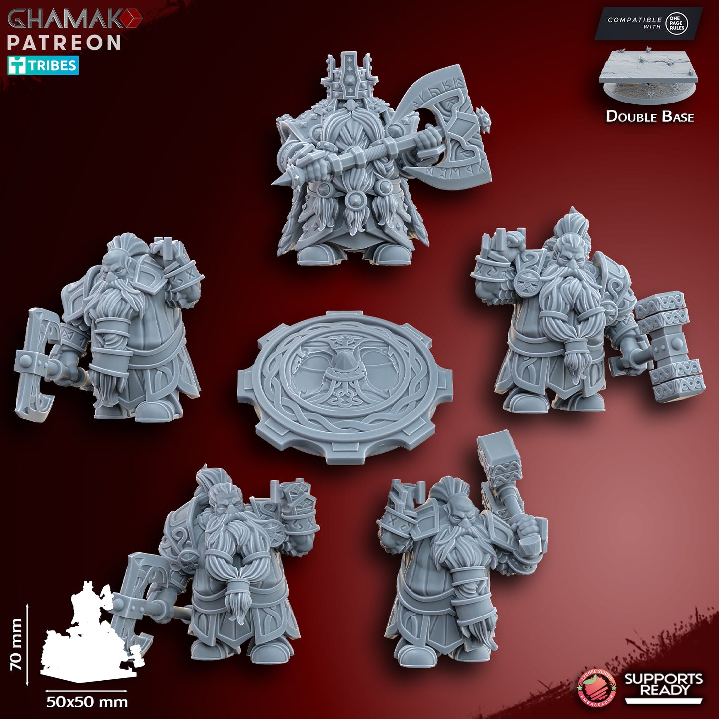 Dwarven King on Shield | Ghamak