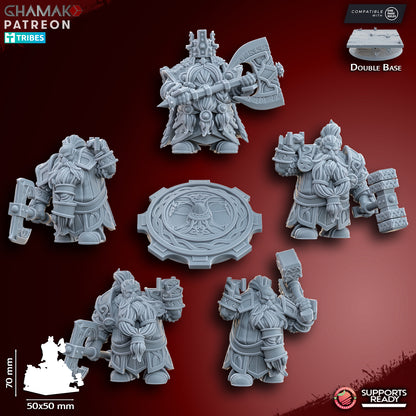 Dwarven King on Shield | Ghamak