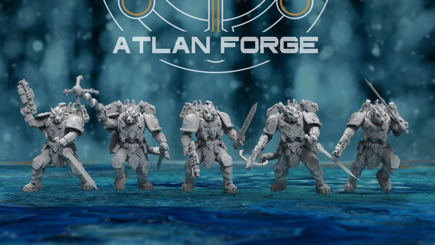 Asgardian Ravagers - Atlan Forge - Tabletop Wargaming Miniature Sci-Fi Proxy Modular