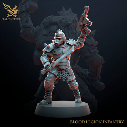 Blood Legion Infantry V2 - Proxies / Cultists - by TalesKeeper - Tabletop Wargaming Miniature Sci-Fi Fantasy Proxy