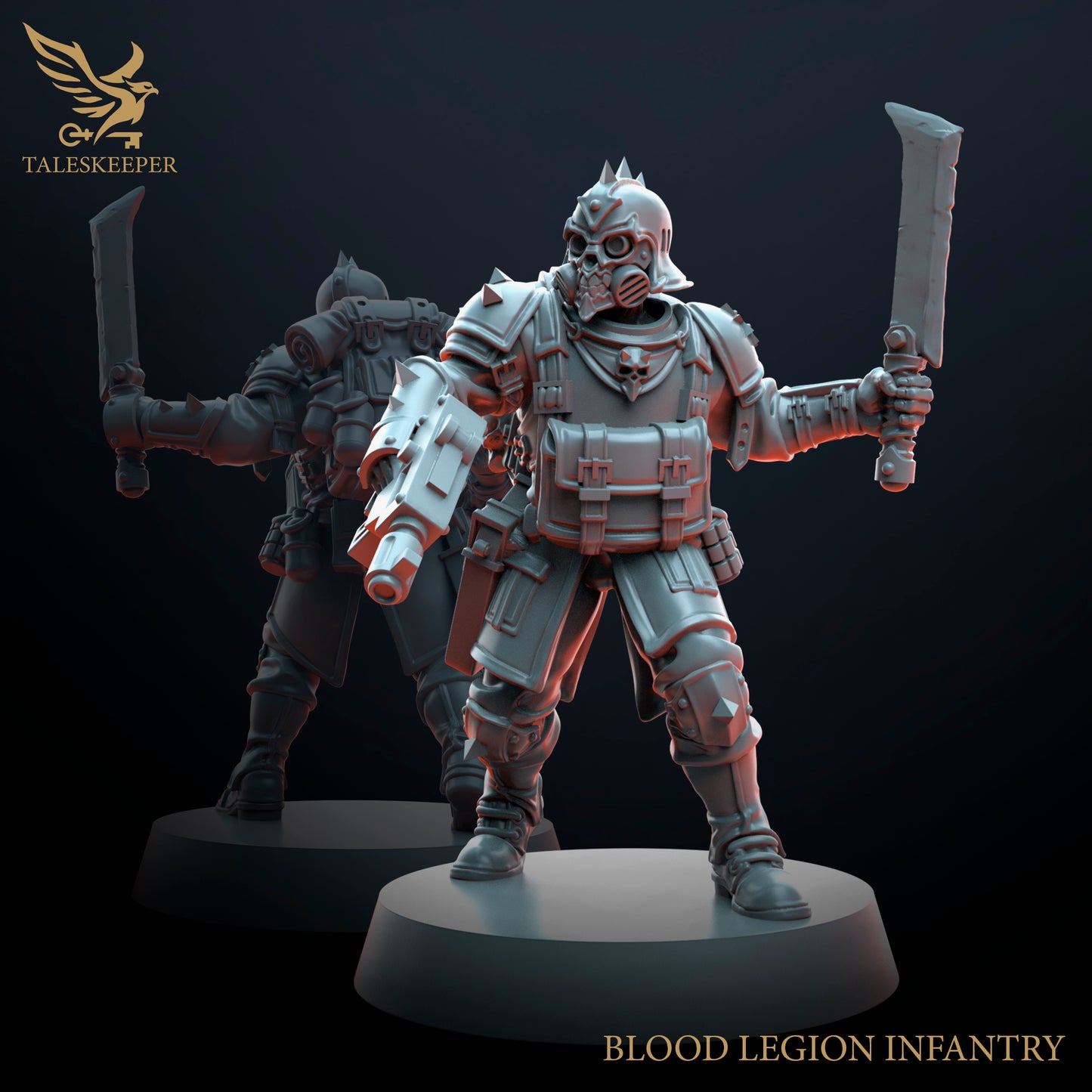 Blood Legion Infantry V2 - Proxies / Cultists - by TalesKeeper - Tabletop Wargaming Miniature Sci-Fi Fantasy Proxy