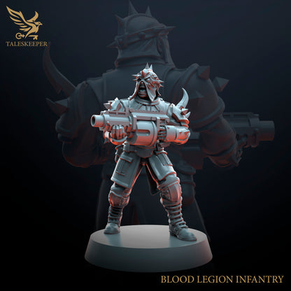 Blood Legion Infantry V2 - Proxies / Cultists - by TalesKeeper - Tabletop Wargaming Miniature Sci-Fi Fantasy Proxy