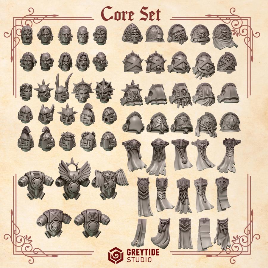 Core Set | Crimson Lords | Upgrades | Greytide Studio | Tabletop Wargaming Miniature Grim-Dark Sci-Fi Proxy