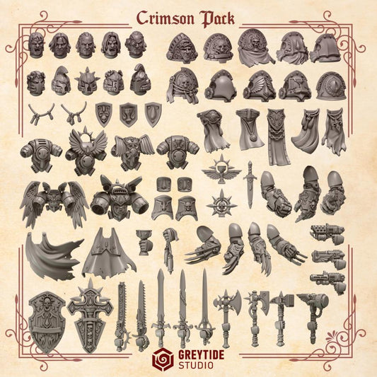 Crimson Pack | Crimson Lords | Upgrades | Greytide Studio | Tabletop Wargaming Miniature Grim-Dark Sci-Fi Proxy