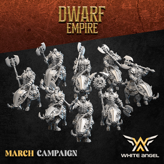 Dwarf Boar Warriors | Dwarf Empire | White Angel Miniatures