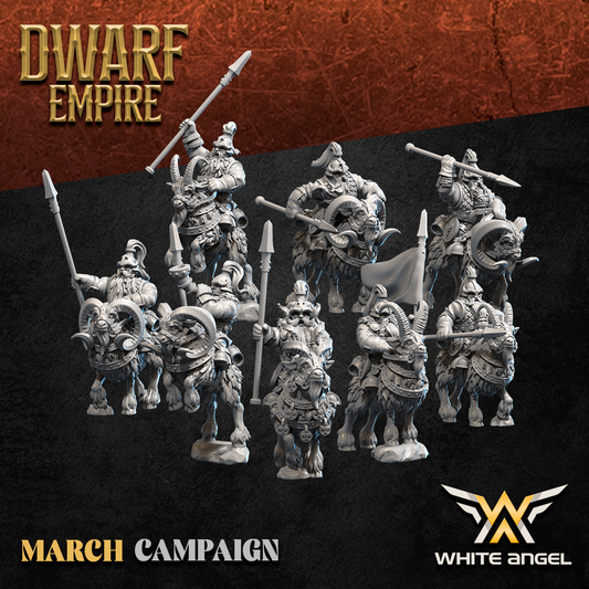 Dwarf Goat Riders | Dwarf Empire | White Angel Miniatures