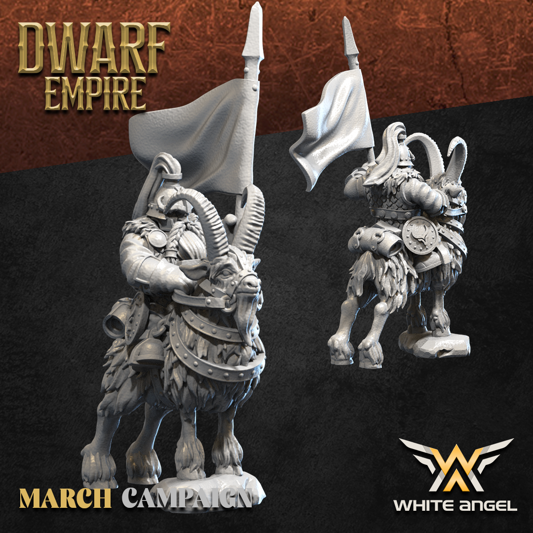 Dwarf Goat Riders | Dwarf Empire | White Angel Miniatures