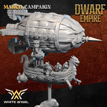 Dwarf Zeppelin  | Dwarf Empire | White Angel Miniatures