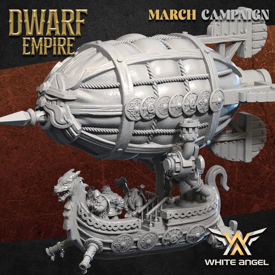 Dwarf Zeppelin  | Dwarf Empire | White Angel Miniatures