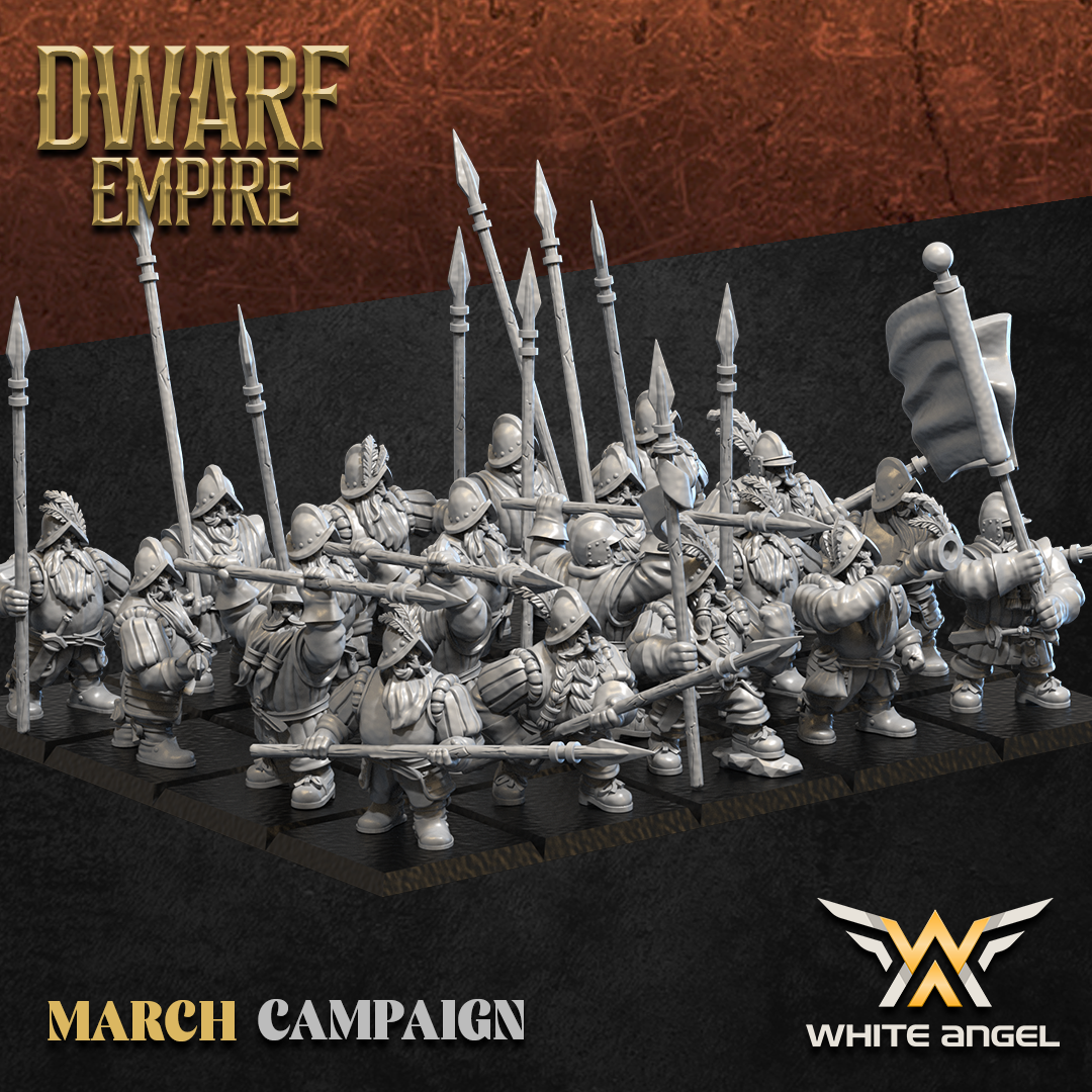 Pike Dwarves | Dwarf Empire | White Angel Miniatures