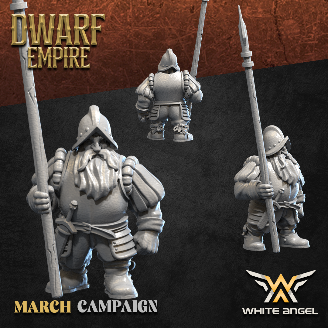 Pike Dwarves | Dwarf Empire | White Angel Miniatures