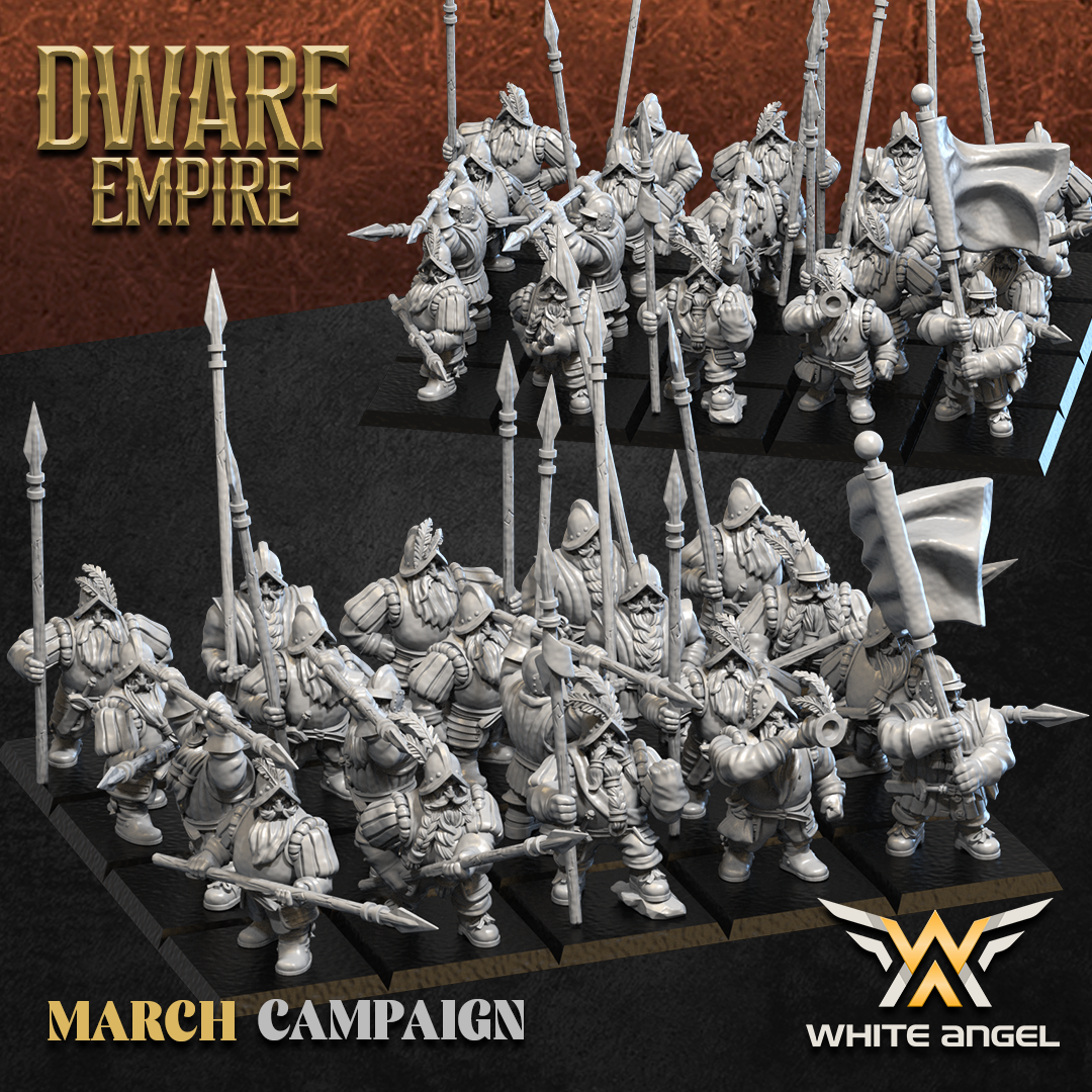 Pike Dwarves | Dwarf Empire | White Angel Miniatures