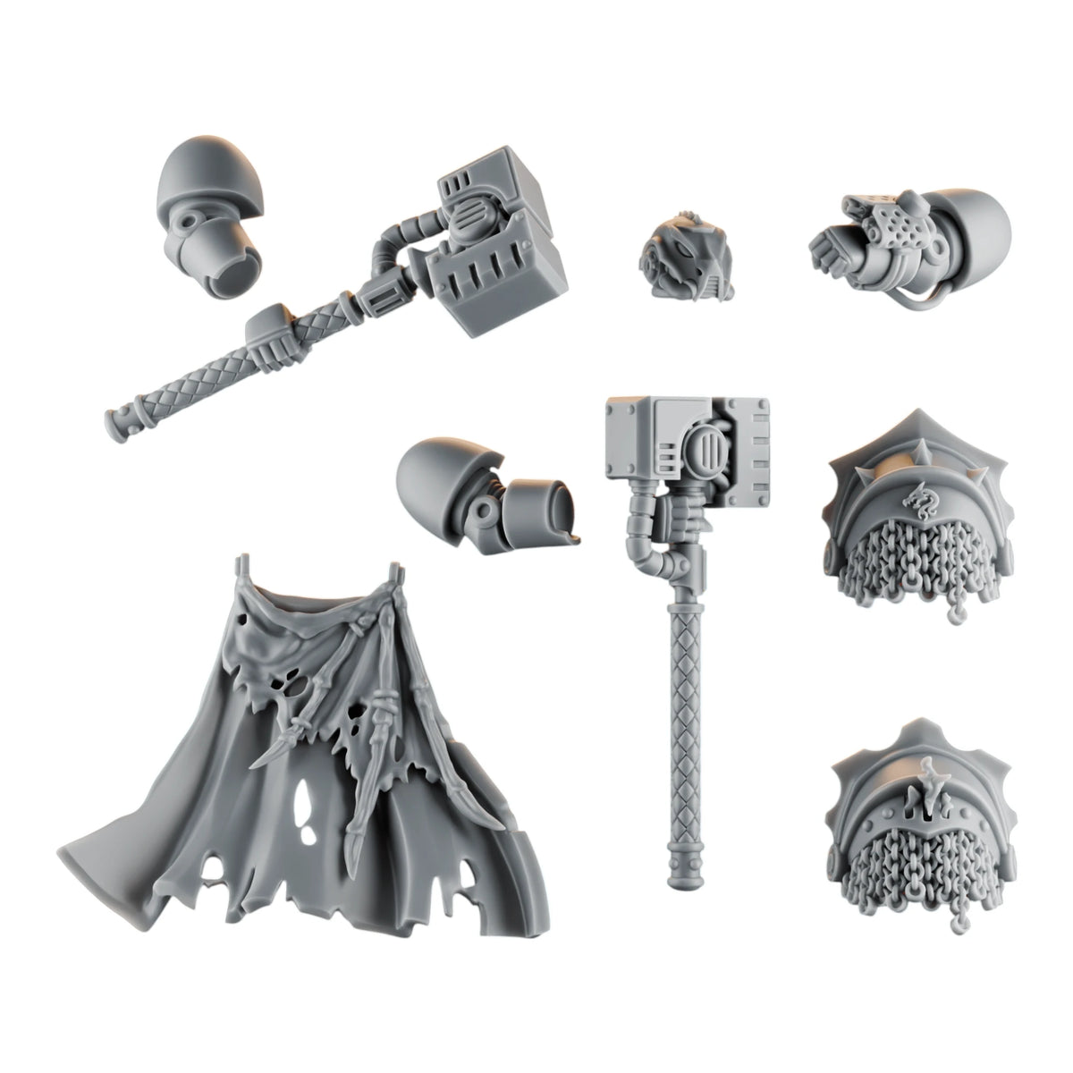 Emberforge Captain Pack - 3D printed resin captain conversion parts for Salamanders-style Space Marines