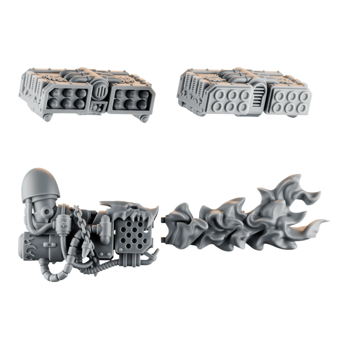 Emberforge Heavy Weapons - four 3D printed resin heavy weapons for Salamanders-style Space Marines