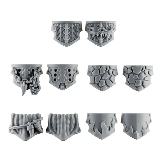 Emberforge Terminator Hip Plates - ten 3D printed resin hip plates for Terminator-armoured Salamanders