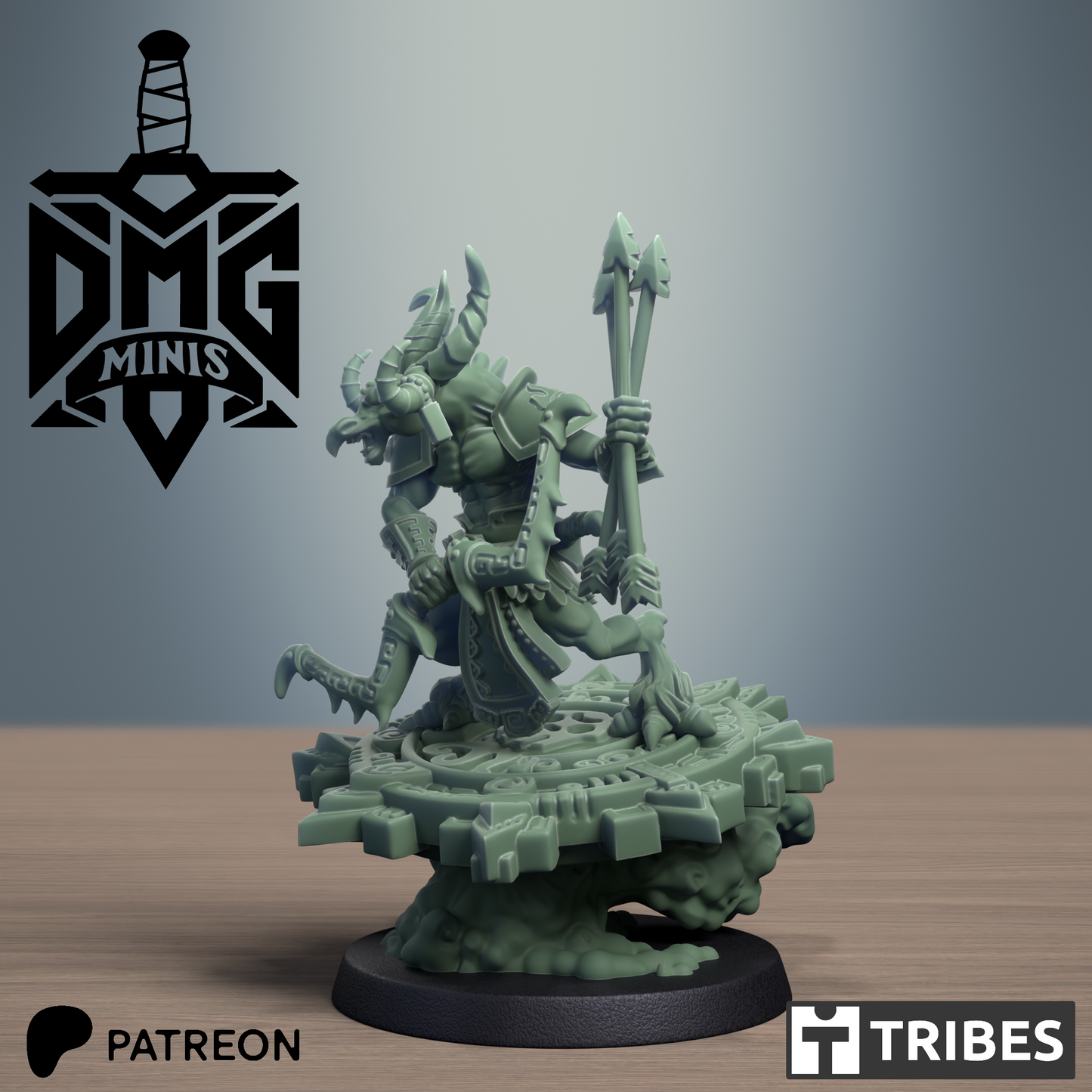 Elevated Quetzlgors (x6) - 1K Hijos - DMG Minis - Tabletop Wargaming Miniature Sci-Fi/Fantasy/Chaos/Daemon/Proxy