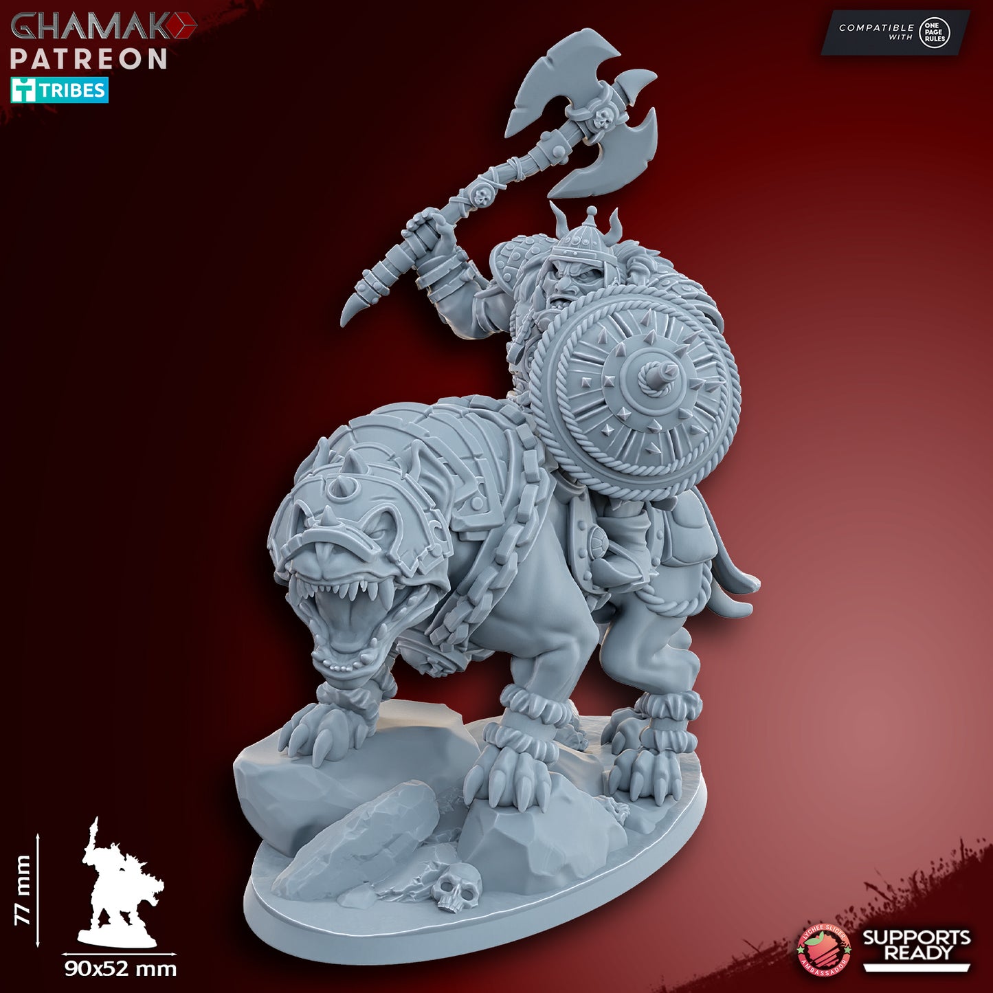 Black Orc Warlord on Warg |  Ghamak