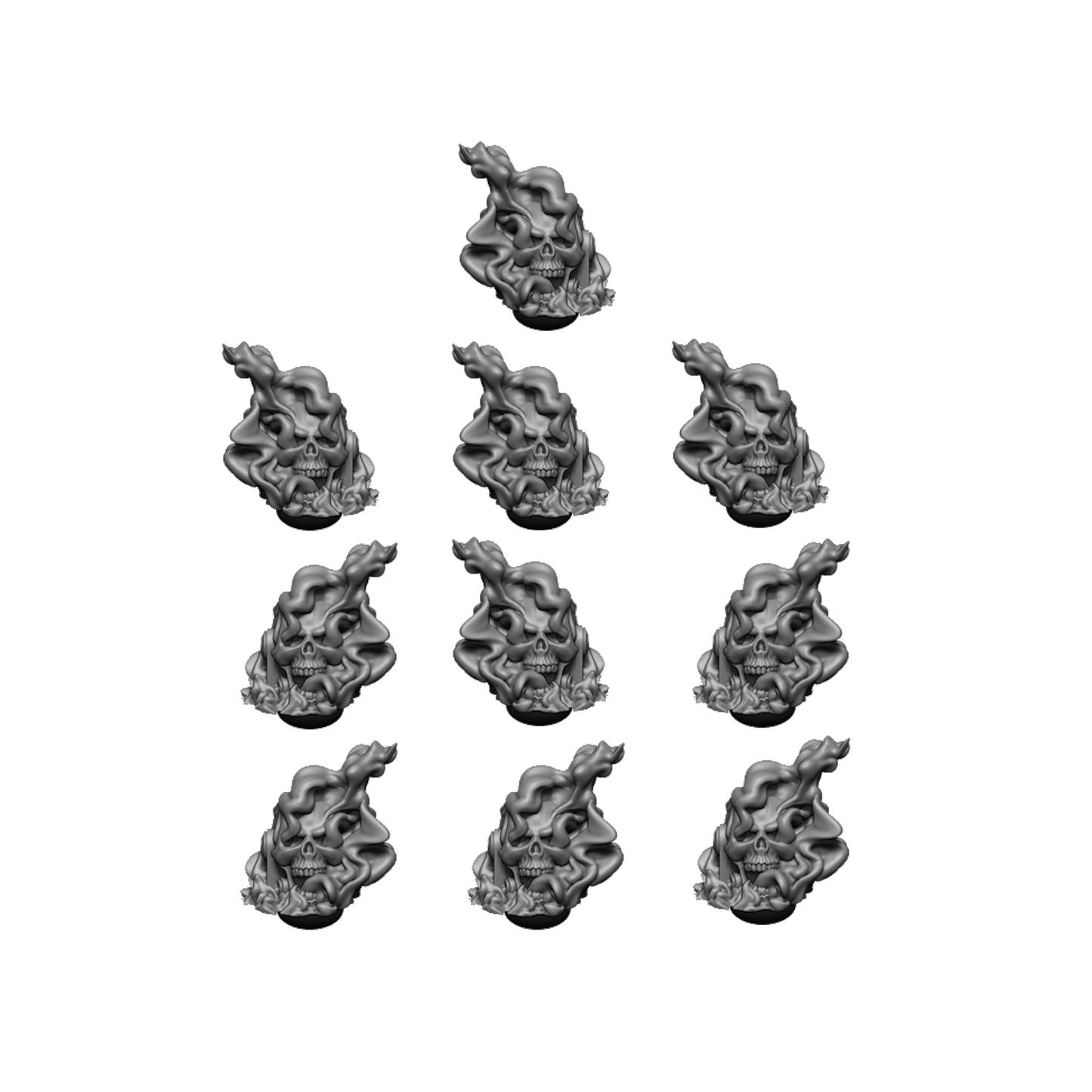 Legion of the Damned Flaming Skull Heads
