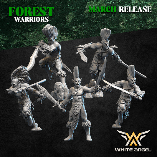 Forest Dancers (Male) | Forest Warriors | White Angel Miniatures