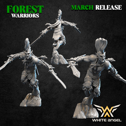 Forest Dancers (Male) | Forest Warriors | White Angel Miniatures
