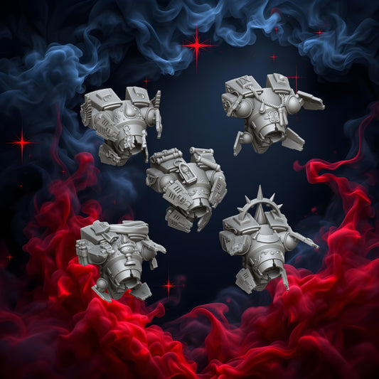 Crimson Angels Assault Jetpack Set | Upgrades | Cyberbrush 3D | Tabletop Wargaming Miniature Grim-Dark Sci-Fi Proxy