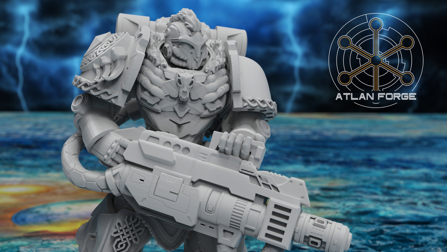 Asgardian Heavy Aegis - Atlan Forge - Tabletop Wargaming Miniature Sci-Fi Proxy Modular