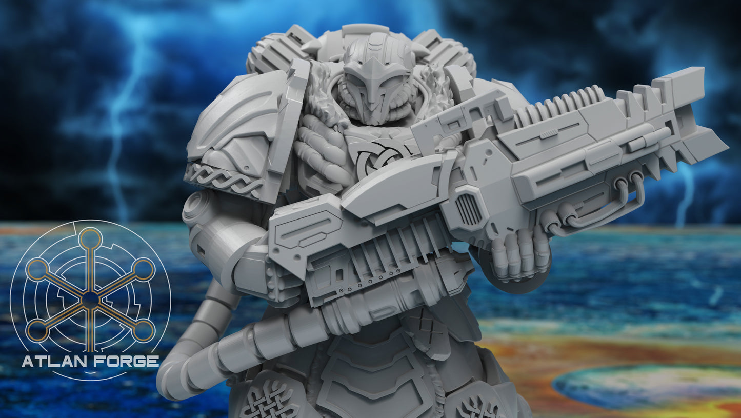 Asgardian Heavy Aegis - Atlan Forge - Tabletop Wargaming Miniature Sci-Fi Proxy Modular