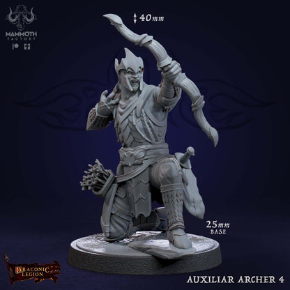 Auxiliar Archers Warband | Draconic Legion | by Mammoth Factory | Dungeons and Dragons | Tabletop Games | Wargaming | Resin Miniature