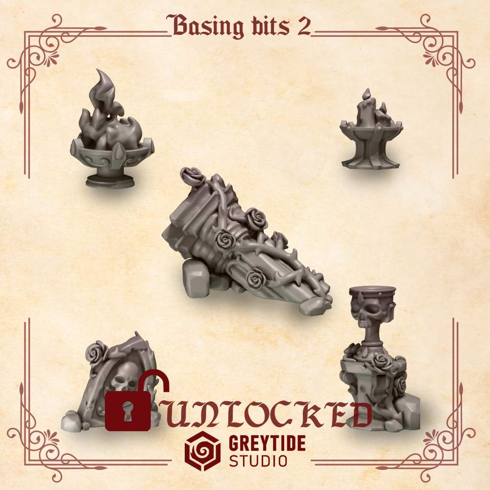 Basing Bits 2 | Crimson Lords | Upgrades | Greytide Studio | Tabletop Wargaming Miniature Grim-Dark Sci-Fi Proxy