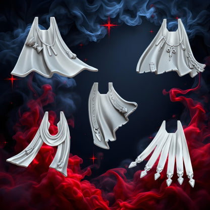 Crimson Angels Cloak Set | Upgrades | Cyberbrush 3D | Tabletop Wargaming Miniature Grim-Dark Sci-Fi Proxy