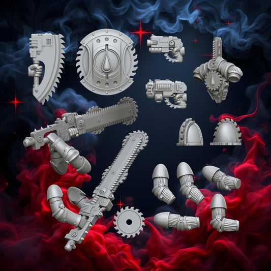 Crimson Angels Flesh Rippers Upgrade Pack  | Cyberbrush 3D | Tabletop Wargaming Miniature Grim-Dark Sci-Fi Proxy