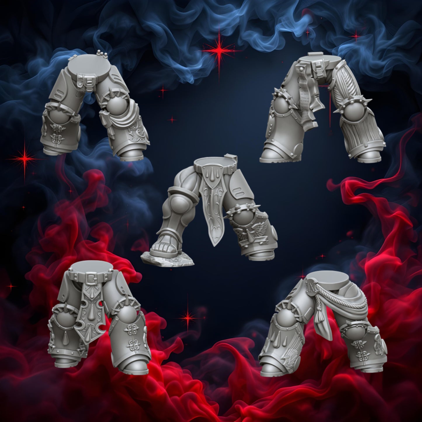 Crimson Angels Legs | Upgrades | Cyberbrush 3D | Tabletop Wargaming Miniature Grim-Dark Sci-Fi Proxy