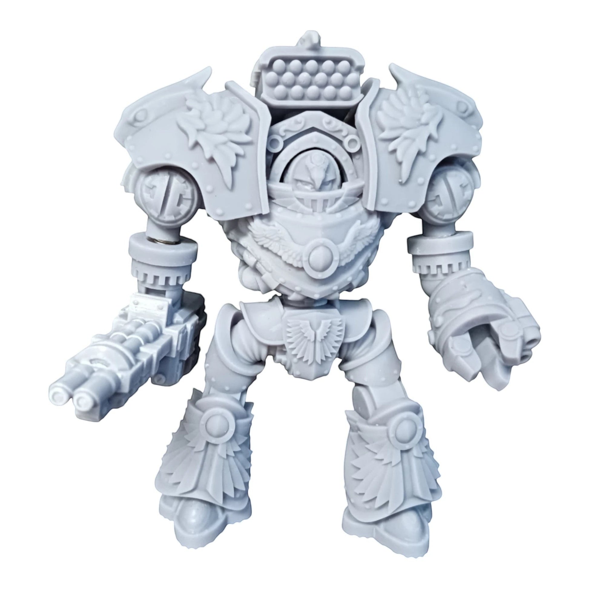 CT Miniatures UK Altus Spaciator miniature, grey resin, with fists and ranged weapon, 28-32mm scale.
