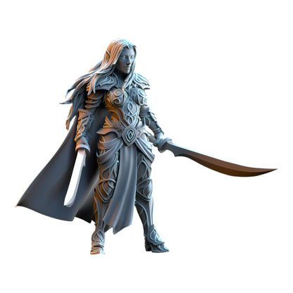 CT Miniatures UK Captain Lyriel Silvermoor Elves 32mm grey resin fantasy tabletop gaming miniature